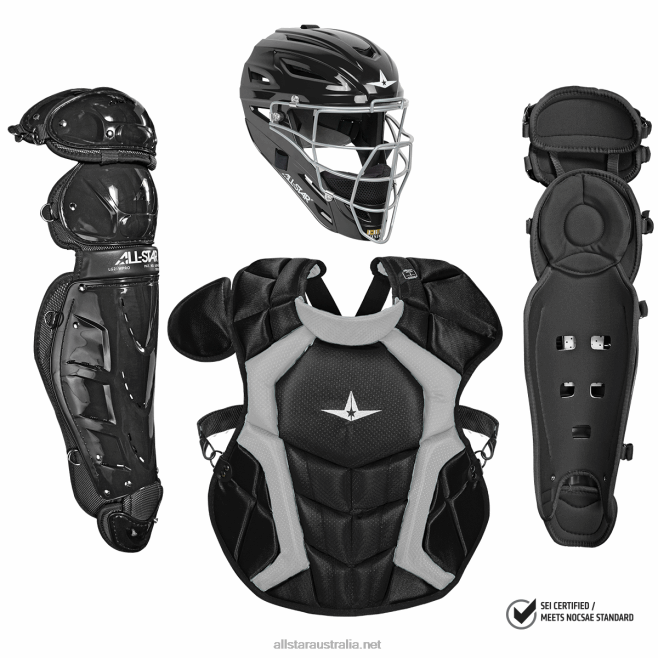 Black All Star 0L6T127 CLASSIC PRO CATCHERS KIT // MEETS NOCSAE