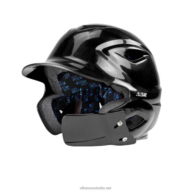 Black All Star 0L6T27 S7 ADULT BATTING HELMET W/ATTACHED JAWLINE