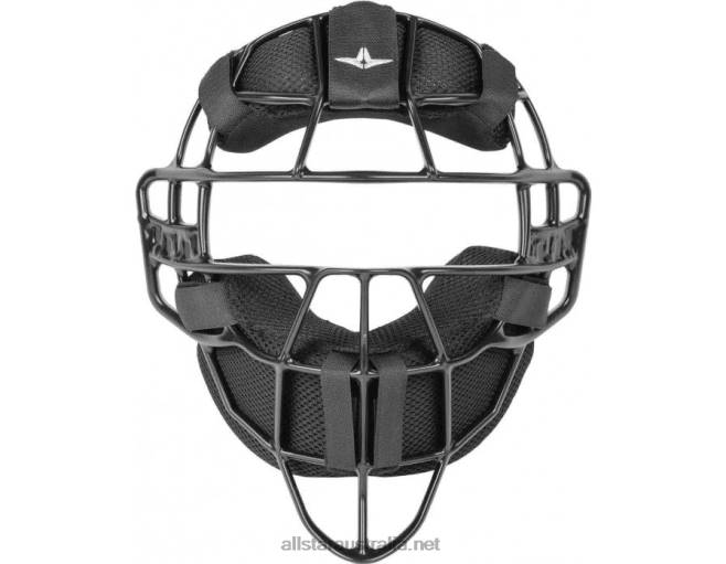Black All Star 0L6T605 S7 MAGNESIUM UMPIRE MASK MATTE BLACK W/LUC PADS