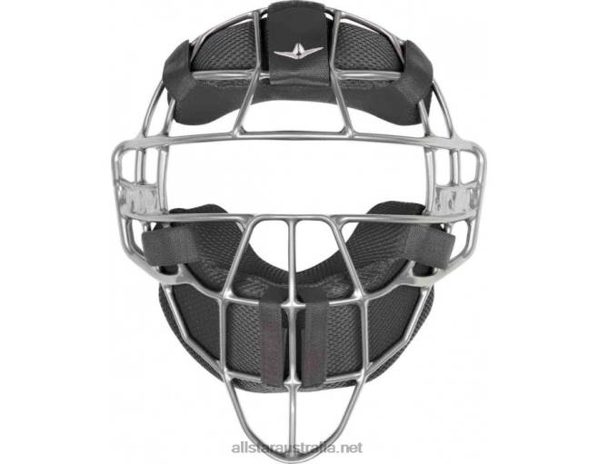Black All Star 0L6T606 S7 MAGNESIUM UMPIRE FACE MASK W/LUC PADS